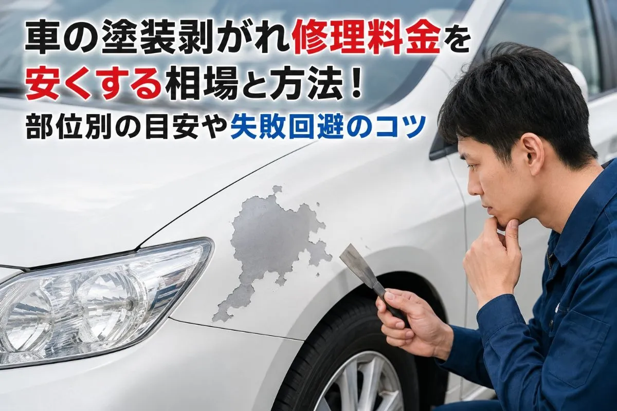 車の塗装剥がれ修理料金を安くする相場と方法!部位別の目安や失敗回避のコツ