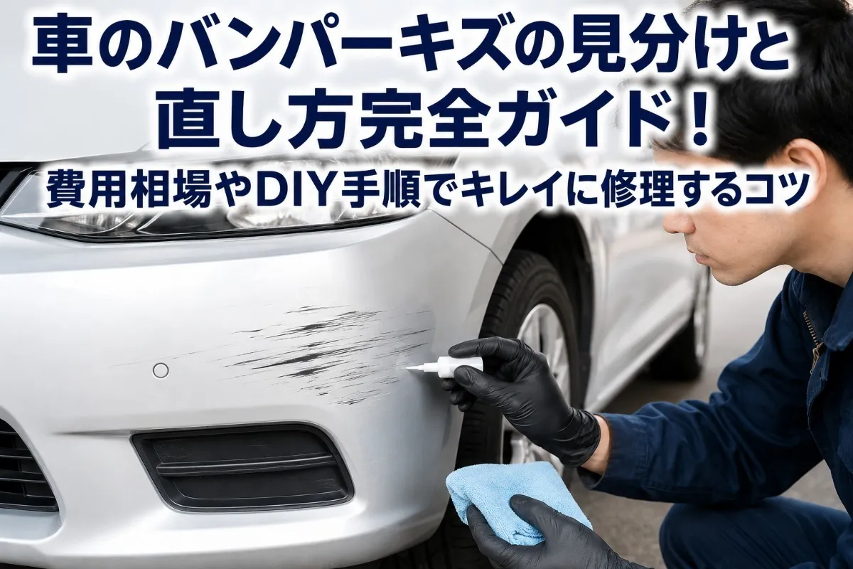 車のバンパーキズの見分けと直し方完全ガイド!費用相場やDIY手順でキレイに修理するコツ